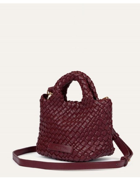 Bolso mini shopper trenzado Chocolate