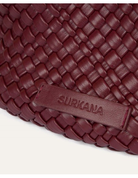 Bolso mini shopper trenzado Chocolate