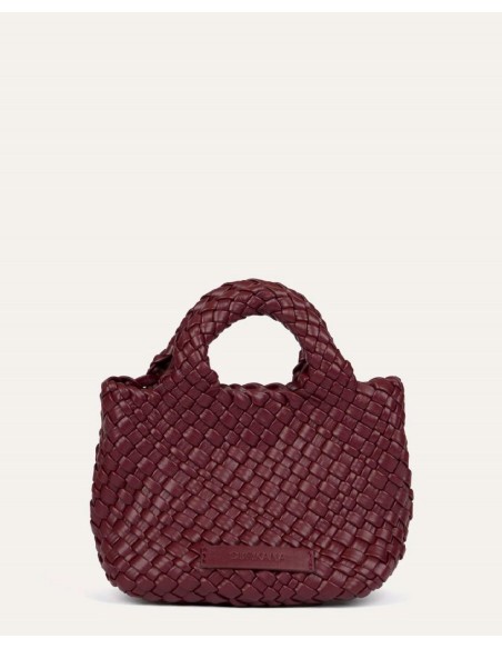 Bolso mini shopper trenzado Chocolate