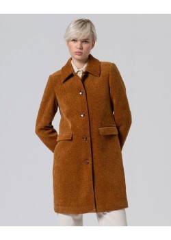 ABRIGO RECTO CON FORRO ESTAMPADO.