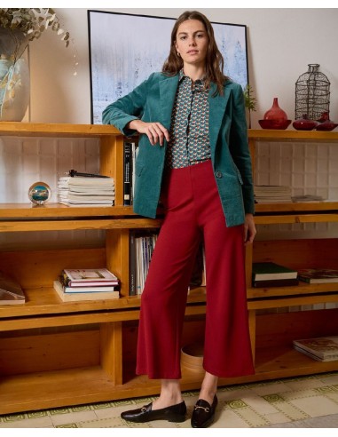 CHAQUETA DE DOBLE CRUCE CON FORRO ESTAMPADO.