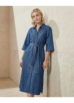 VESTIDO CAMISERO LARGO.