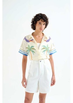 Camisa con estampado Palm & Mermaid