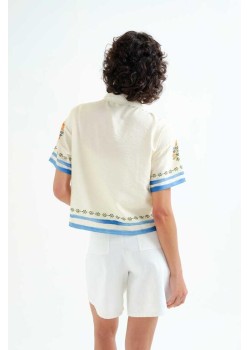 Camisa con estampado Palm & Mermaid 2