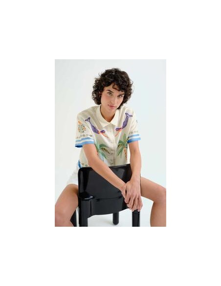 Camisa con estampado Palm & Mermaid