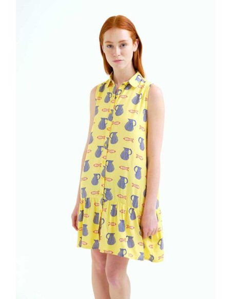 VESTIDO CORTO CON ESTAMPADO BRAVA.