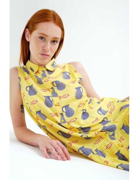 VESTIDO CORTO CON ESTAMPADO BRAVA.