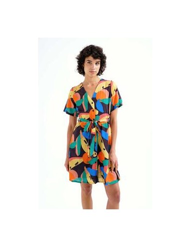 VESTIDO CORTO CON ESTAMPADO TUTTI FRUTTI BIG.