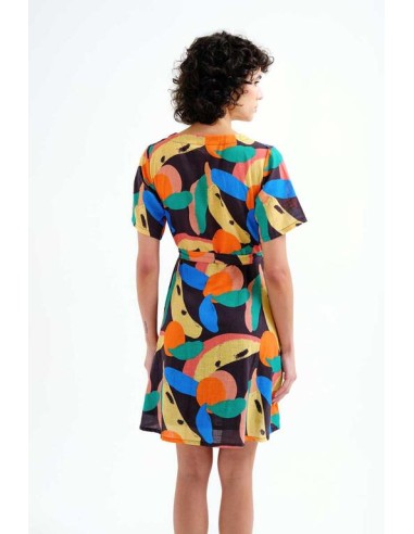 VESTIDO CORTO CON ESTAMPADO TUTTI FRUTTI BIG.