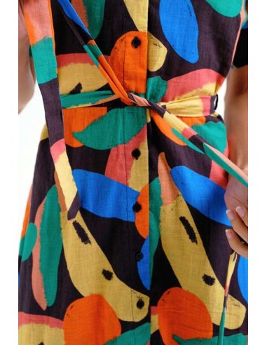 VESTIDO CORTO CON ESTAMPADO TUTTI FRUTTI BIG.
