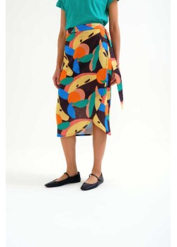 FALDA MIDI CON ESTAMPADO TUTTI FRUTTI BIG.