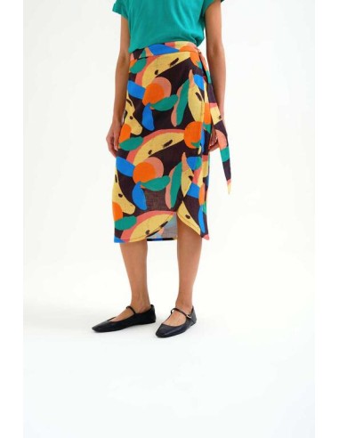 FALDA MIDI CON ESTAMPADO TUTTI FRUTTI BIG.