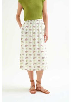 FALDA CON ESTAMPADO ELEFANTE.