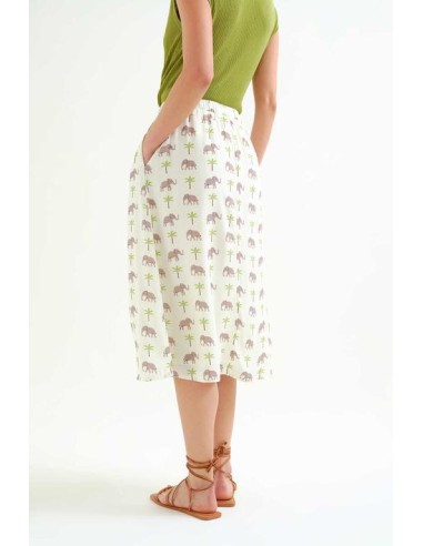 FALDA CON ESTAMPADO ELEFANTE.