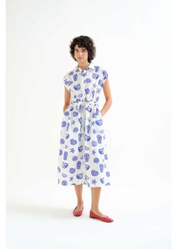 VESTIDO MIDI CON ESTAMPADO LOBSTER.