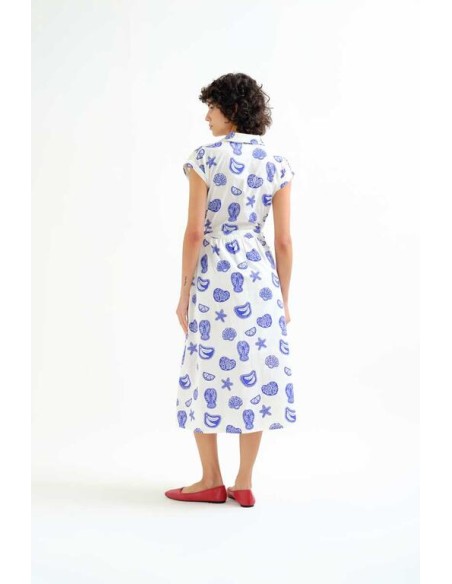 VESTIDO MIDI CON ESTAMPADO LOBSTER.