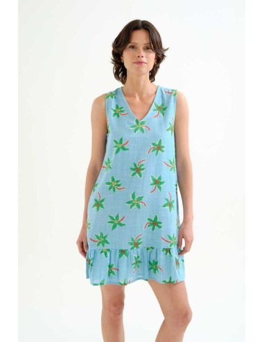 VESTIDO CORTO CON ESTAMPADO COCOTERO SMALL.