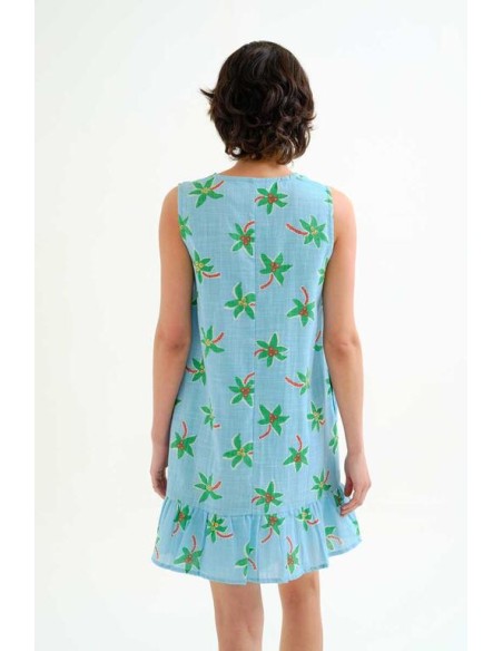 VESTIDO CORTO CON ESTAMPADO COCOTERO SMALL.
