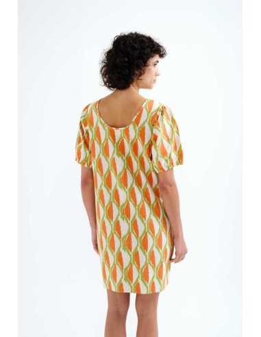 VESTIDO CORTO CON ESTAMPADO DE ALOE.