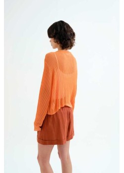 CHAQUETA DE PUNTO NARANJA. 2