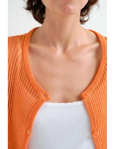 CHAQUETA DE PUNTO NARANJA.