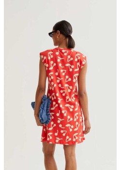 VESTIDO CORTO CON ESTAMPADO RED GUINDA. 2