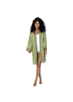 KIMONO LARGO MEDIO CON MANGAS ACAMPANADAS 3/4.