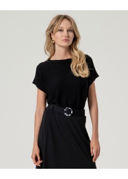 FALDA MIDI EVASÉ CON CINTURÓN NEGRO. 2