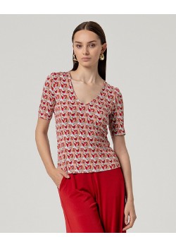 CAMISETA CUELLO PICO AJUSTADA. 2