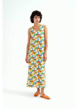 VESTIDO LARGO CON ESTAMPADO TUTTI FRUTTI SMALL.