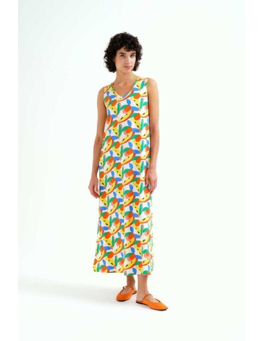 VESTIDO LARGO CON ESTAMPADO TUTTI FRUTTI SMALL.