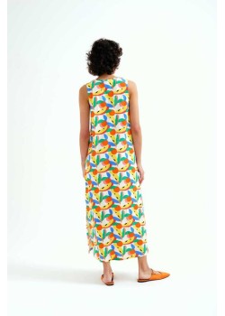 VESTIDO LARGO CON ESTAMPADO TUTTI FRUTTI SMALL. 2