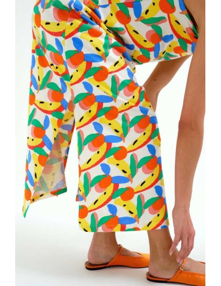 VESTIDO LARGO CON ESTAMPADO TUTTI FRUTTI SMALL.
