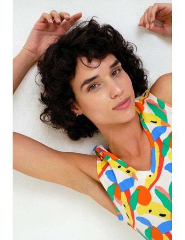 VESTIDO LARGO CON ESTAMPADO TUTTI FRUTTI SMALL.