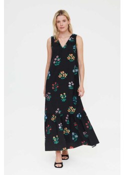 VESTIDO LARGO CON ESTAMPADO MULTICOLOR GARDENER.