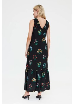 VESTIDO LARGO CON ESTAMPADO MULTICOLOR GARDENER. 2