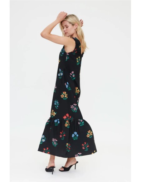 VESTIDO LARGO CON ESTAMPADO MULTICOLOR GARDENER.
