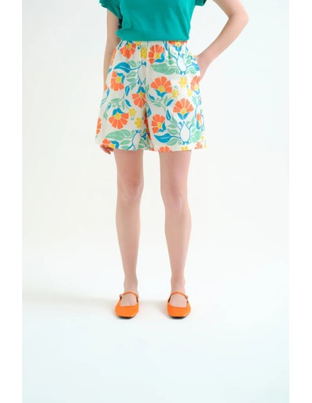 SHORTS 100% ALGODÓN CON ESTAMPADO BIG ROYAL.