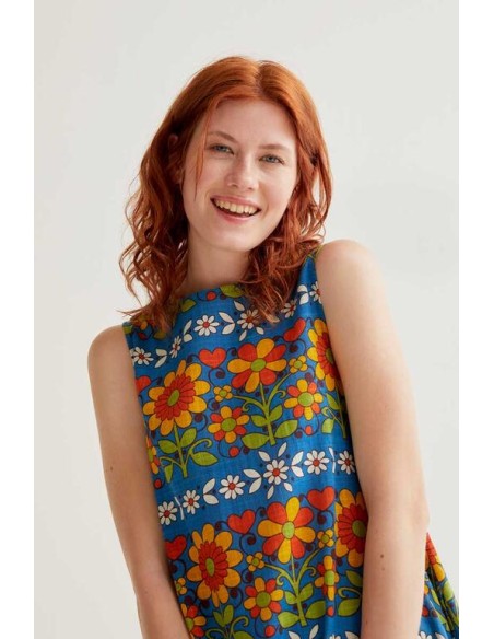 VESTIDO LARGO CON ESTAMPADO GARDEN.