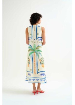 VESTIDO LARGO CON ESTAMPADO PALM & MERMAID. 2
