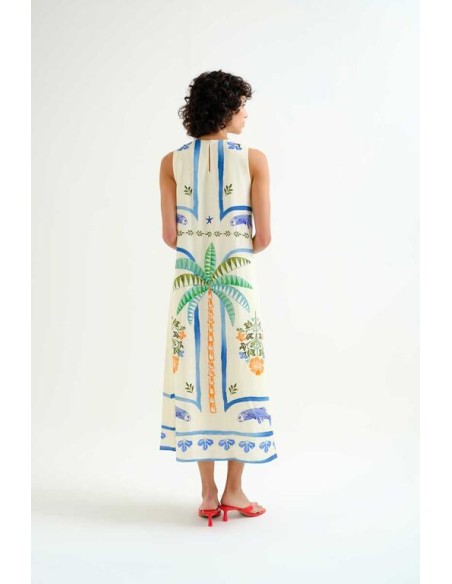 VESTIDO LARGO CON ESTAMPADO PALM & MERMAID.