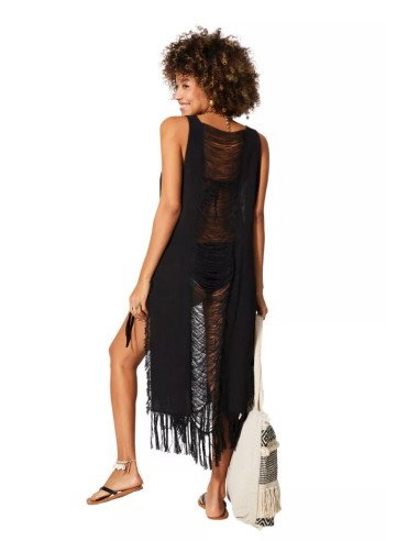 VESTIDO DE VERANO SIN MANGAS DE LARGO MEDIO.