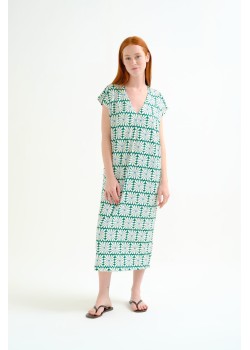 62c/11918 kaftan largo olive flower