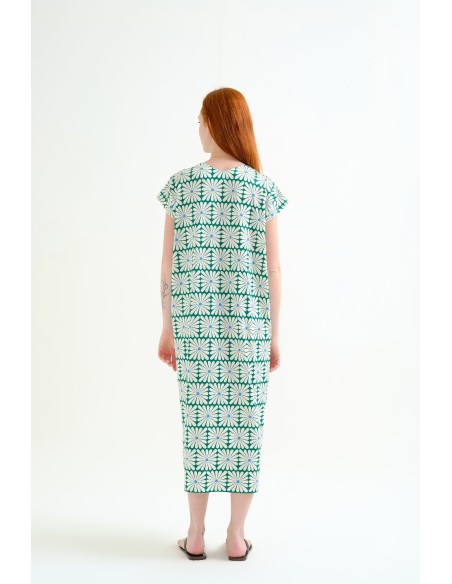 62c/11918 kaftan largo olive flower
