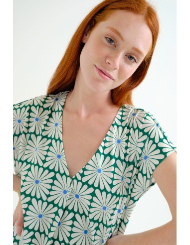 62c/11918 kaftan largo olive flower