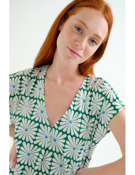 62c/11918 kaftan largo olive flower