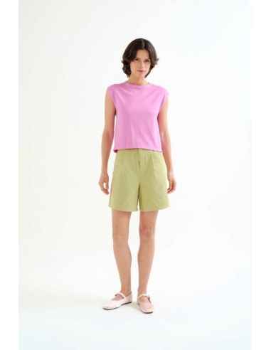 SHORTS VERDE 100& ALGODÓN.