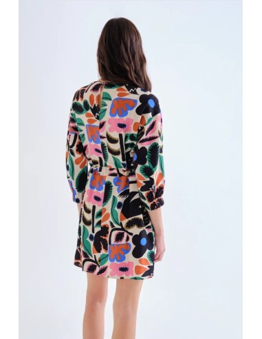 VESTIDO CORTO CON ESTAMPADO NEO GARDEN.