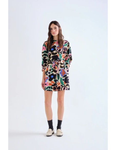 VESTIDO CORTO CON ESTAMPADO NEO GARDEN.