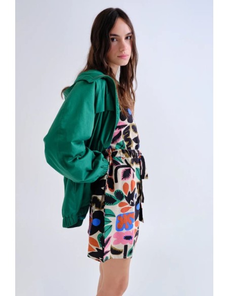 VESTIDO CORTO CON ESTAMPADO NEO GARDEN.